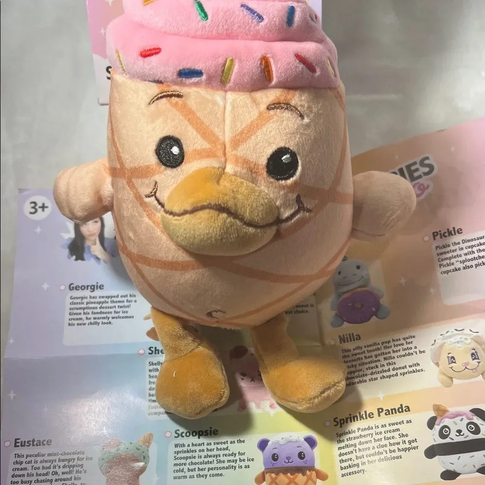 Moriah Elizabeth Mini Mystery Dessert Plush - Pink and Tan Ice Cream Delight